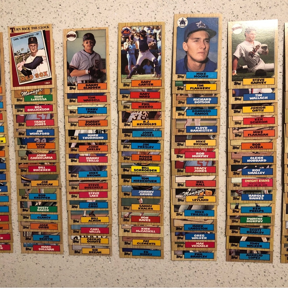 (105) 1987 Topps Baseball Cards Roger Clemens Gary Carter Don Mattingly Garvey